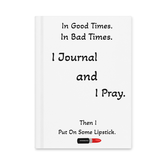 Journal and pray cover PutOnSomeLipstick and a lipstick emoji on a white background