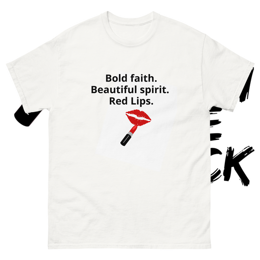 Bold. Beautiful. Red Lips. Empowering t-shirts 